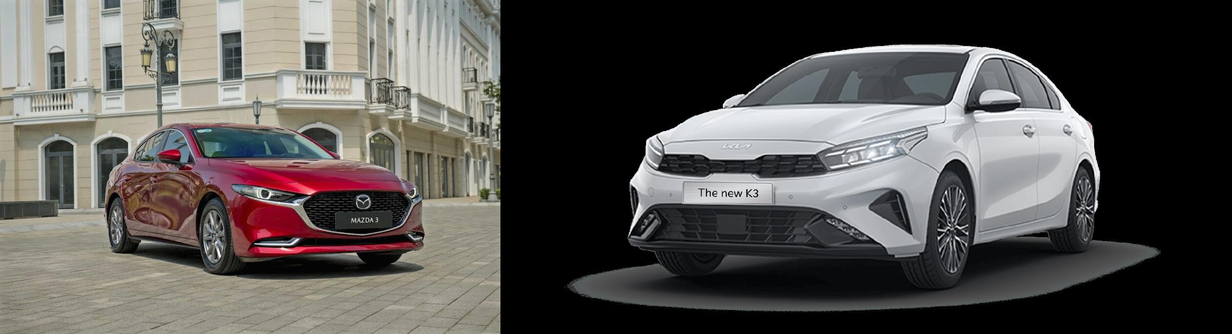 So sánh ngoại thất Mazda 3 và Kia K3