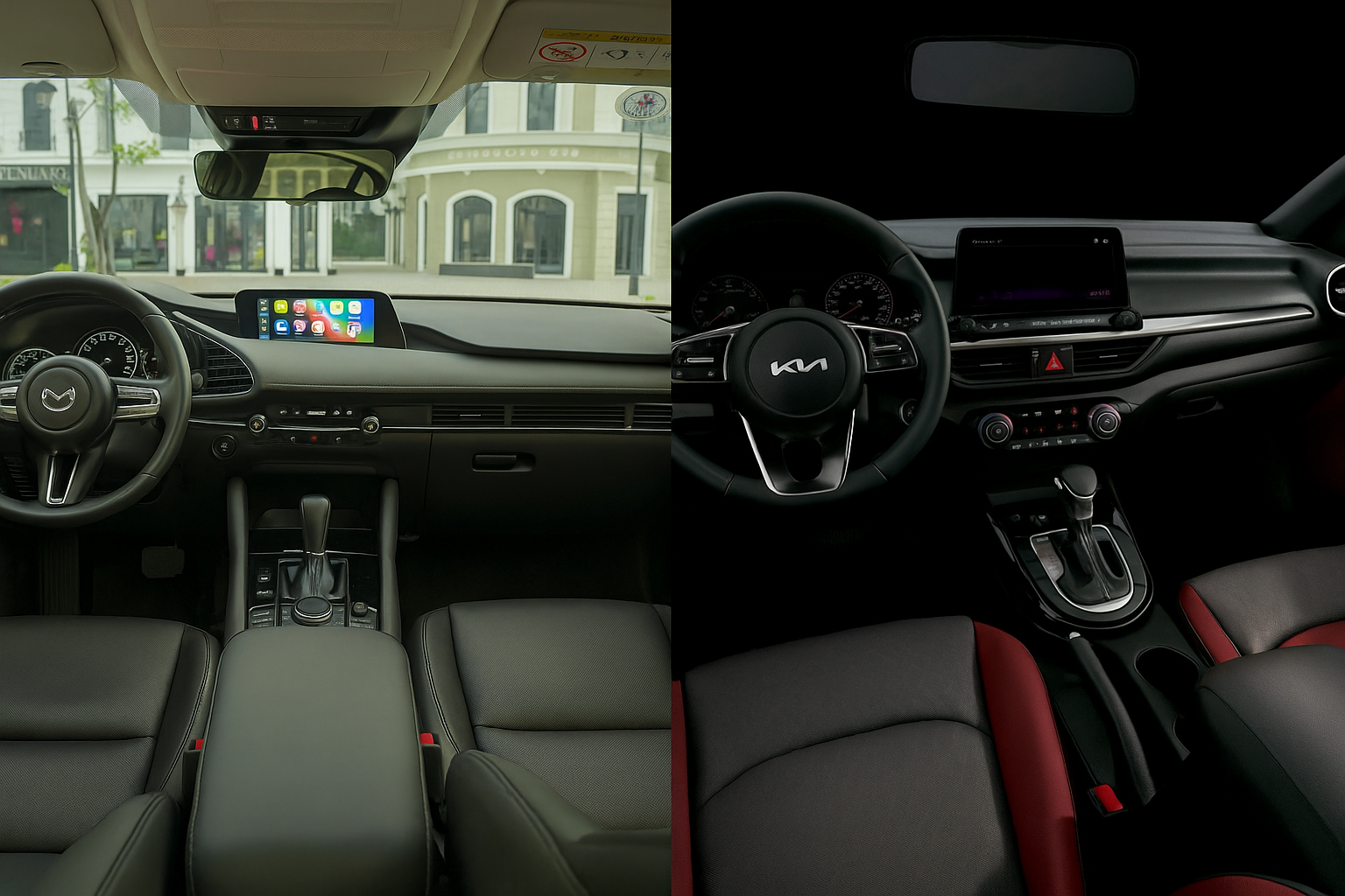 So sánh nội thất Mazda 3 và Kia K3